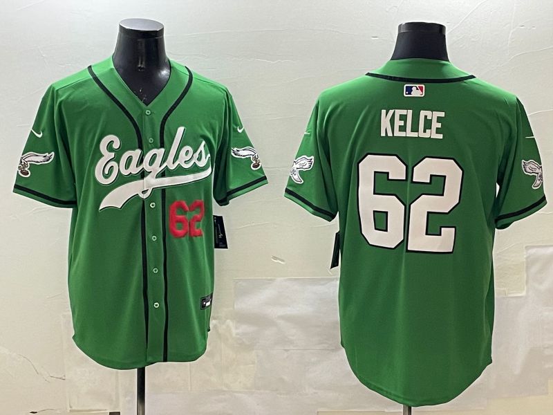 Men Philadelphia Eagles #62 Kelce Green three generations Jointly Name 2025 Nike Limited NFL Jersey style 10->philadelphia eagles->NFL Jersey
